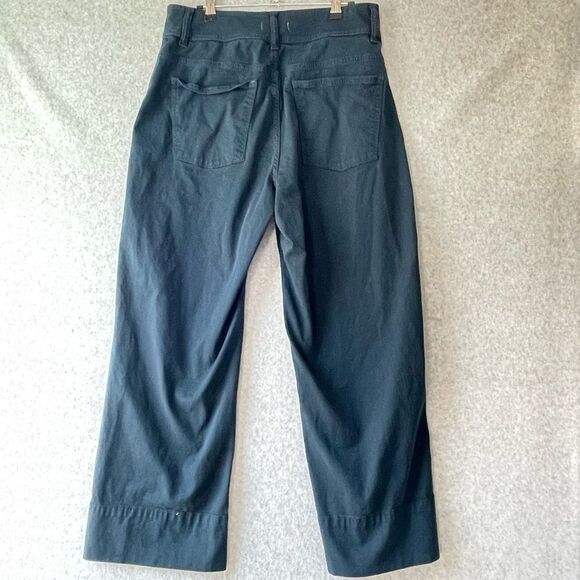 Womens DL1961 Hepburn Sailor High Rise Wide Leg Button Front Pants Blue 31 #WW - Picture 2 of 12